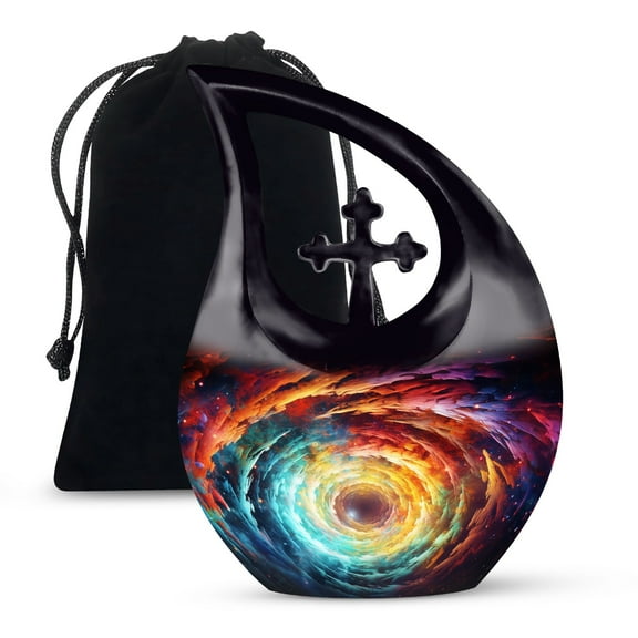 MUKTIVE Large Galaxy Urns for Human Ashes Adult Female & Male - Cremation Urn for Adult Women Ashes - Funeral Memorial - 10 Inch