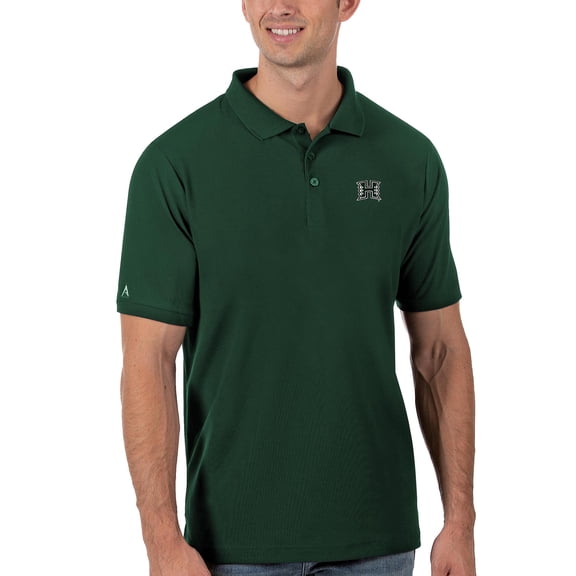 Men's Antigua Green Hawaii Warriors Legacy Pique Polo