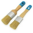 thumbnail image 1 of QualitChoice 2pieces Complete Furniture Paint Brush Set For Wood Projects Paint Brushes For Wood Flat And Round A, 1 of 6