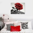 thumbnail image 4 of Nawypu Red Wall Decor for Bedroom Red Bathroom Accessories Black and White Canvas Wall Art Rose Pictures for Living Room Home Decorations Flower Painting Couples Bedroom Kitchen Modern Artwork, 4 of 4