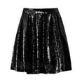 thumbnail image 5 of Women's Fashion High Waist Pleated Solid Color Short Skirt Loose Sequin Skirt Swing Skirt Pleated Tennis Skirt Workout Skirt Twin Size Bed Skirt Denim Skirts for Women Midi Length Long Skirt with Slit, 5 of 6