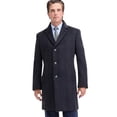 thumbnail image 3 of Nautica Mens Modern-Fit Wool-Blend Overcoat Coat 42 R Grey Plaid, 3 of 4