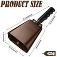 thumbnail image 4 of 2pcs 10 in Steel Cowbell/Noise Makers with Handles, Cheering Bell Sporting. Solid School Hand Bells, Cowbells, 4 of 7