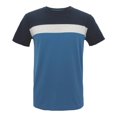 thumbnail image 1 of Playera George Talla EG Manga Corta con 3 Bloques Azul Marino Blanco y Azul Teal, 1 of 4