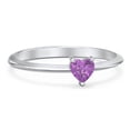 thumbnail image 1 of Heart Birthstone Ring - Amethyst (February), 1 of 6