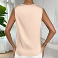 thumbnail image 4 of AherBiu Satin Tank Tops for Women Sleeveless Summer Casual Loose Elegant Ladies Shirts Blouse Camisole, 4 of 7