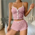 thumbnail image 2 of UDAUDU 2 Piece Pajama Set for Women Heart Pattern Cami Top and Shorts Pjs Sleepwear Sets Comfy Outfits 2XL, 2 of 9