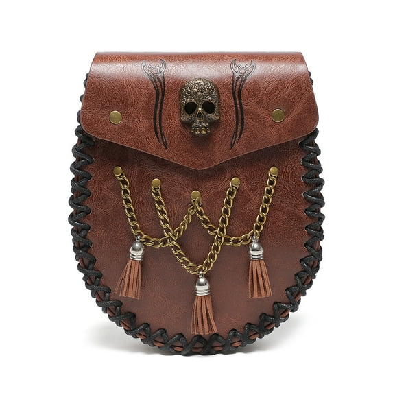 1pc Viking Mid-century Knight Style Purse Waist Belt Bag With Chic Embossed Lightweight Portable Bag For Men And Women Perfect For Gifts