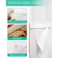 thumbnail image 3 of No Hook Shower Curtain with Snap in Liner, Christmas Santa Bowknot Holly Retro Watercolor Hotel Shower Curtains for Bathroom, Washable Shower Curtain Liner Set with Mesh Top Window, 36"x72", 3 of 6
