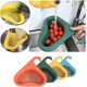 thumbnail image 4 of 4 piezas de rejilla triangular para fregadero, escurridor de cocina, escurridor de cocina multifunción, colador colgante para fregadero, color naranja, 4 of 5