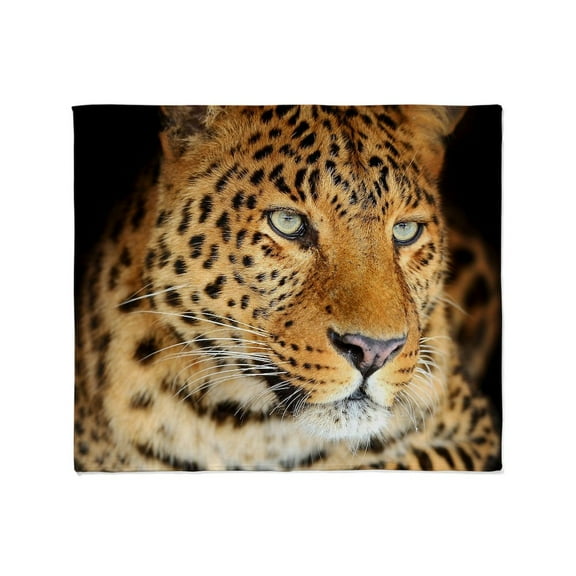 CafePress - Leopard Portrait Throw Blanket - Soft Fleece Throw Blanket, 50"x60" for All Ages