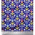 thumbnail image 1 of Soimoi Blue Cotton Cambric Fabric Florals Floral Print Sewing Fabric Yard 56 Inch Wide, 1 of 3