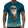 thumbnail image 2 of Dolkfu Multicolor Men'S T-Shirts Pull-On Artistic Short Sleeve Crew Neck Tops Modern Novelty Graphic Prints T-Shirts Multicolor,M, 2 of 5