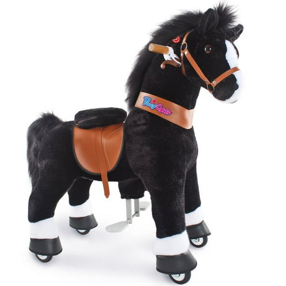 PonyCycle Ride On Horse Toy Black for Age 4-8