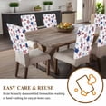 thumbnail image 4 of Independence Day Stars Chair Covers Set of 4 Red Blue American Flag Stripe Star Patriotic Chair Back Covers Stretch Removable Washable Slipcovers Protector for Dining Room Kitchen Party Decor, 4 of 5