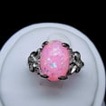 thumbnail image 4 of Sharla Statement Ring Oval Pink Fire Opal Women Ginger Lyne Collection, 4 of 5