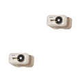 thumbnail image 2 of Billuyoard Soporte de almacenamiento de escoba ABS Colgador sin perforaciones Estante montado en la pared de servicio pesado Organizador de trapeador blanco 2piezas Billuyoard CBP189295, 2 of 6