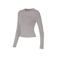 thumbnail image 5 of Lamuusaa Womenacute;s Spring Autumn Slim Tops Solid Color Long Sleeve Round Neck Streetwear Blouse, 5 of 8