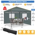 thumbnail image 5 of HOTEEL 10x10 Gazebo Canopy Tent with 4 Netting Sidewalls,Pop up Gazebo Tents,Outdoor Party Tents with Sandbags,Gray, 5 of 8