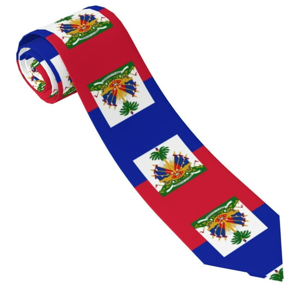 Men'S Haitian Flag Fashion Business Wedding Neckties Ties