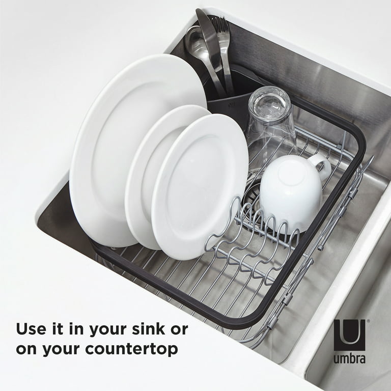 Plastic Sinkin In-Sink Dish Rack Black - Umbra