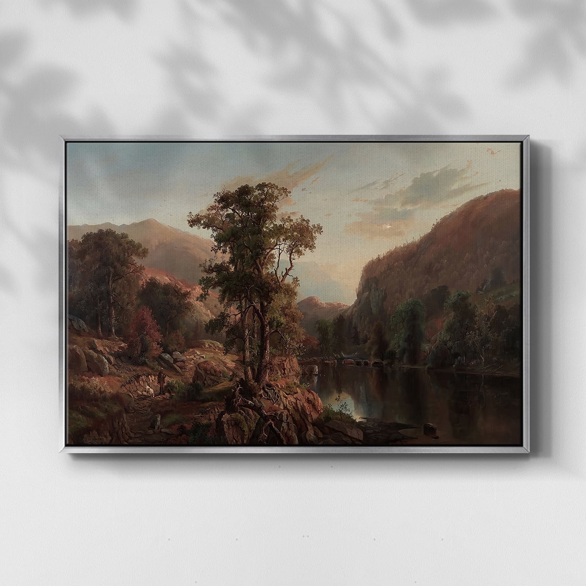 Vintage Landscape-CCCXXX By Wexford Home Framed in Walnut Wood