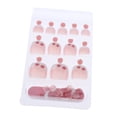 thumbnail image 4 of 24 Uds. De uñas postizas para pies, uñas francesas completas para pies, uñas artísticas, uñas de plástico s 4065 jinwen Etiqueta engomada del dedo del pie del dedo del pie, 4 of 6