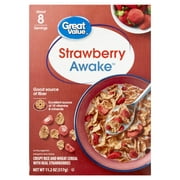 Great Value Strawberry Awake Breakfast Cereal, 11.2 oz