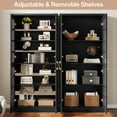 thumbnail image 6 of Tribesigns 71" Tall Storage Cabinet with Doors, Kitchen Pantry Cabinet with Adjustable Shelves, Black, 6 of 7