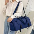 thumbnail image 5 of Bolsa de gimnasio pequeña Bolsas de lona de viaje deportivas Bolsa de fin de semana Bolsa de noche con bolsillo húmedo y compartimento para zapatos MFZFUKR BST2001712-1, 5 of 5
