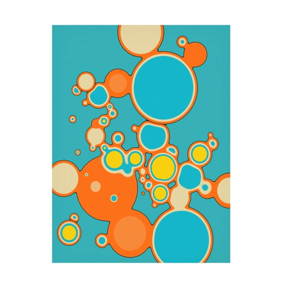 Trademark Fine Art Jazzberry Blue Interaction 1 Canvas Wall Art