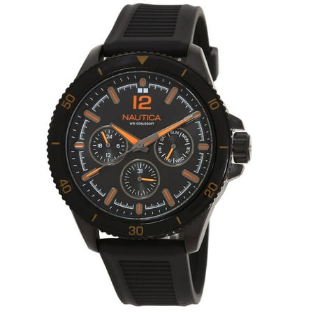 Nautica Nct Windros Multifunction Quartz Black Dial Men's Watch NAPWRS402