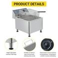 thumbnail image 3 of GloryStar 11L Deep Fryer with 1700W Power, Stainless Steel Heating Tube, Temperature Adjustable from 60℃–200℃, Oil Drain Hook Included, 3 of 7