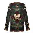 thumbnail image 5 of VEKDONE Women's Printed Long Sleeve Open Front Button Cardigan Black XL, 5 of 5