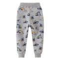 thumbnail image 2 of WIBACKER Boys Sweatpants Active Athletic Jogger Pants Soft Cotton French Terry Little Kids, Excavator 7T, 2 of 8