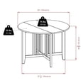 thumbnail image 5 of Pemberly Row 3-Piece Round Drop Leaf Solid Wood Dining Set in Antique Walnut, 5 of 5