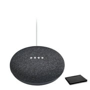 Google Speaker Assistant, Hands-Free Assistance, and Smart Device Integration, Includes Premium Pouch (Charcoal, Standard) Bulk Packaging