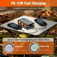 thumbnail image 2 of Power Bank Wireless Charger 68800mAh Built in Hand Crank and 4 Cables 15W Fast Charging Power Bank 7 Outputs & 4 Inputs Solar Portable Charger, SOS/Strobe/Strong Flashlights, Compass(Orange), 2 of 8