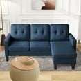 thumbnail image 5 of BMMB 73” Modern Convertible Sofa Sectional Sofa Couch L-Shape Sofa with Removable Cushions Hard Wood Legs for Living Room, 5 of 10