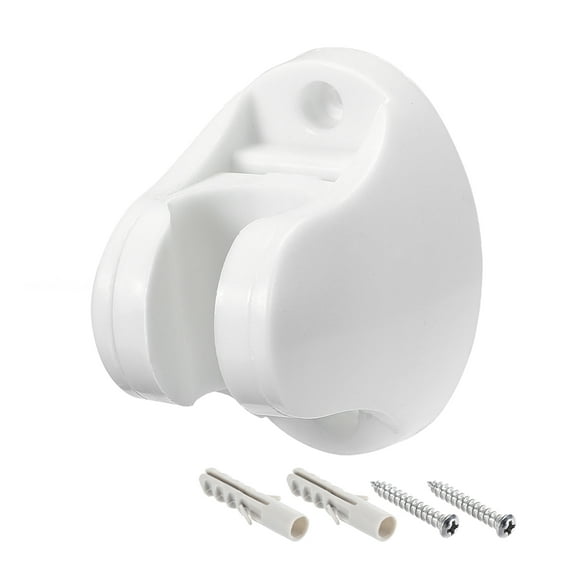Uxcell 70x50x56mm White Adjustable ABS Wall Mount Handheld Shower Head Holder