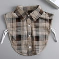 thumbnail image 3 of LoudSung False Collar Detachable Blouse Fake Collar Half Shirts Collar Plaid Designed Cotton Top Elegant for Women Girls, 3 of 7