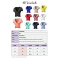 thumbnail image 6 of A2Y Women's Deep V-Neck Short Sleeve Unique Slim Fit Cross Wrap Shirt Crop Tops Rose M, 6 of 6