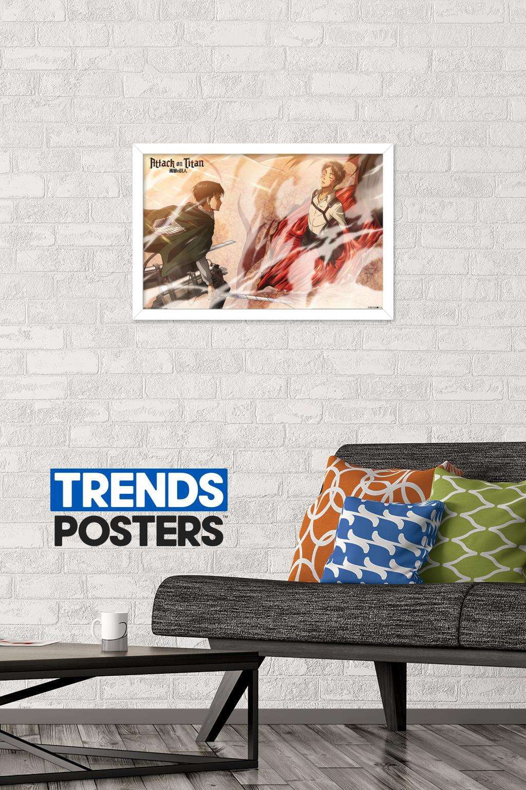 Attack on Titan - Wind Wall Poster, 14.725" x 22.375", Framed