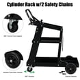 thumbnail image 5 of Tcbosik Welding Cart, 3-Tier Welder Cart with 360° Swivel Wheels and Tank Storage Safety Chains, Rolling Welder Cart for Welding Machine, Black, 5 of 9