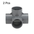 thumbnail image 3 of 4-Way Elbow Pipe Fitting,Furniture Grade,1-1/2-inch Size Tee Corner Fittings Gray 2Pcs, 3 of 3