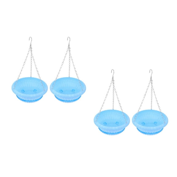 unbranded 4 Sets Hanging Planters with Hook Chain, Flower Holder Flower Pot with Detachable Base for
