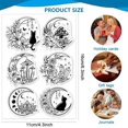 thumbnail image 2 of Flowers Moon Clear Stamps Black Cat Silicone Stamps Moon Background Transparent Stamps for Card Making DIY Scrapbooking Photo Album Decoration 4.3x6.3inch for DIY, 2 of 9