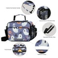 thumbnail image 3 of FORMRS Student Lunch Bag Insulated Reusable Cooler Box with Zipper Pockets, Blue Cute Halloween, 3 of 9