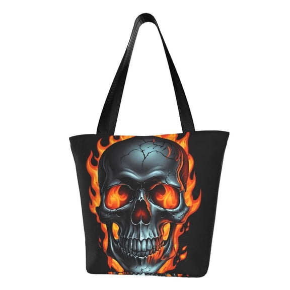 Easygdp Flame Metal Skull Shoulder Bags for Women,Crossbody Bags Shoulder Purse Handbag for Women