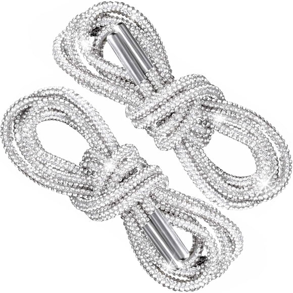 Rhinestone Shoe Laces, Glitter Rope Shoelaces for Sneakers, Round Crystal Bling Shoe Lace White 100cm
